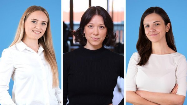 Andjela Stevic, Iris Handlsberger und Diana Mereoiu (alle e-dialog)